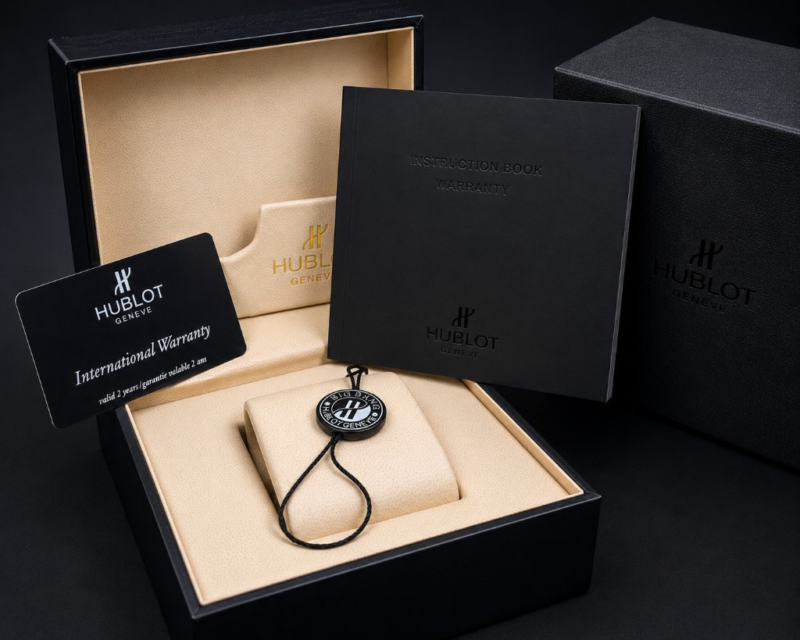 Super Clone Hublot Classic Fusion Black Magic Black Dial Rubber Strap — bracelet detail