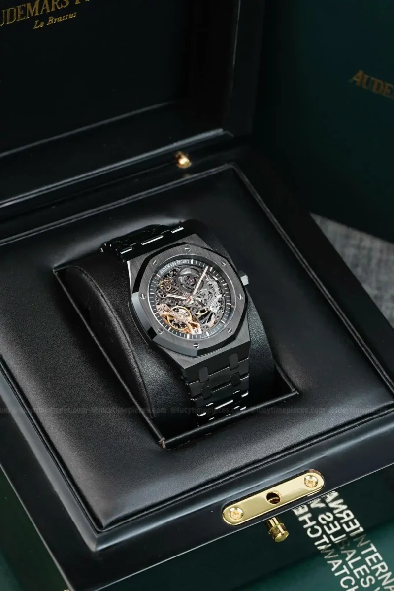Super Clone Audemars Piguet Royal Oak 15407CE.OO 41mm Skeleton Dial Ceramic V3 Base — case and bezel