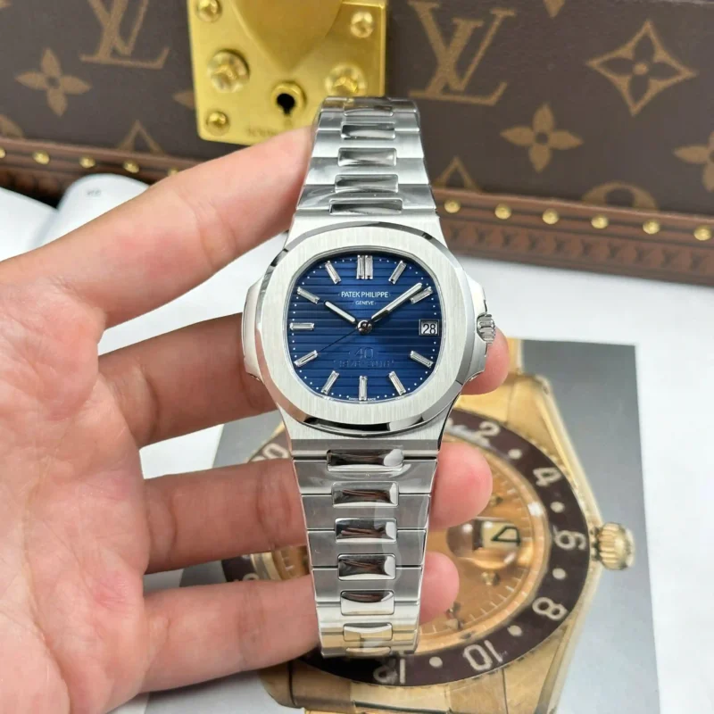 Super Clone Patek Philippe Nautilus 40mm Steel Bracelet Steel — dial close-up