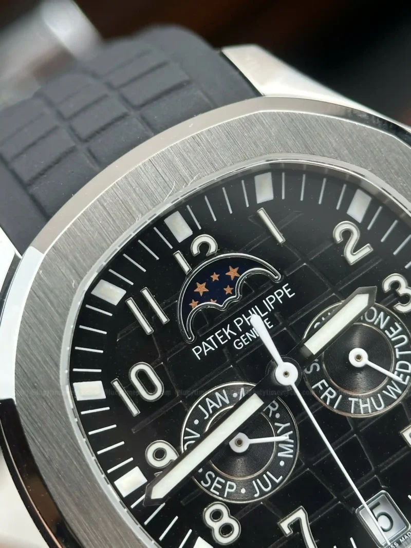 Super Clone Patek Philippe Aquanaut 5261A Moonphase Black 40mm — clasp and links