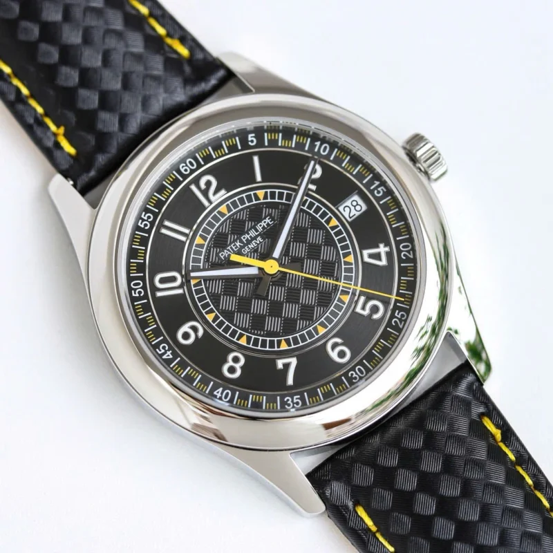 Super Clone Patek Philippe Calatrava 6007A Steel 40mm Ebony Black Dial — clasp and links