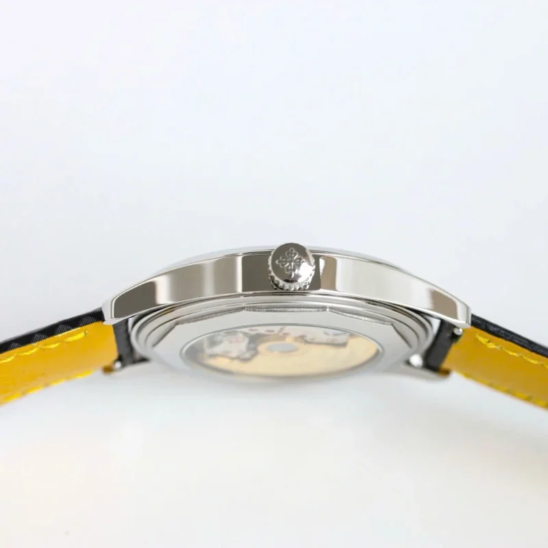 Super Clone Patek Philippe Calatrava 6007A Steel 40mm Ebony Black Dial — movement / caseback view