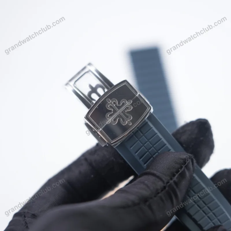 Super Clone Patek Philippe Aquanaut 40mm Rubber Strap Steel 5164G - view 11