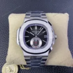 Super Clone Patek Philippe Nautilus Chronograph 5980/1A-014 40.5mm Black-Blå Dial