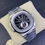 Super Clone Patek Philippe Nautilus Chronograph 5980/1A-014 40.5mm Black-Blå Dial