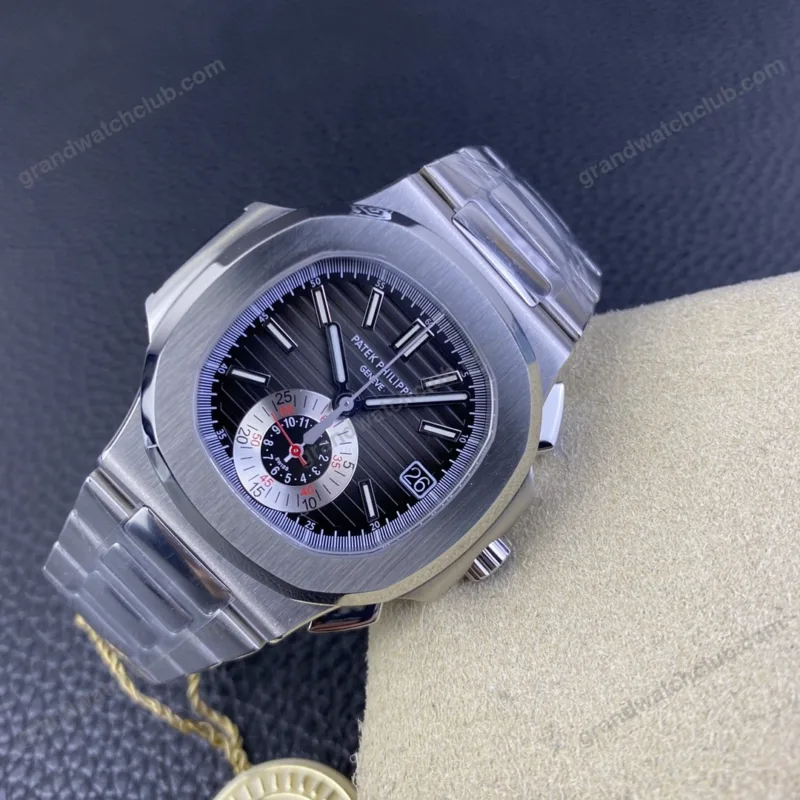 Super Clone Patek Philippe Nautilus Chronograph 5980/1A-014 40.5mm Black-Blå Dial