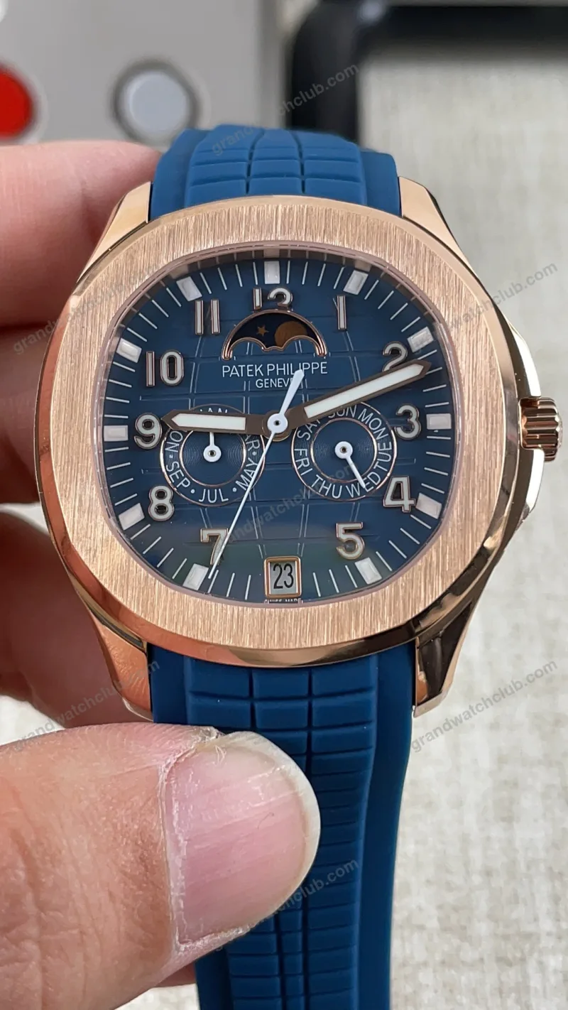 Super Clone Patek Philippe Aquanaut 5261A Moonphase Tifany Blue Rose 40mm