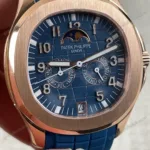 Super Clone Patek Philippe Aquanaut 5261A Moonphase Tifany Blue Rose 40mm