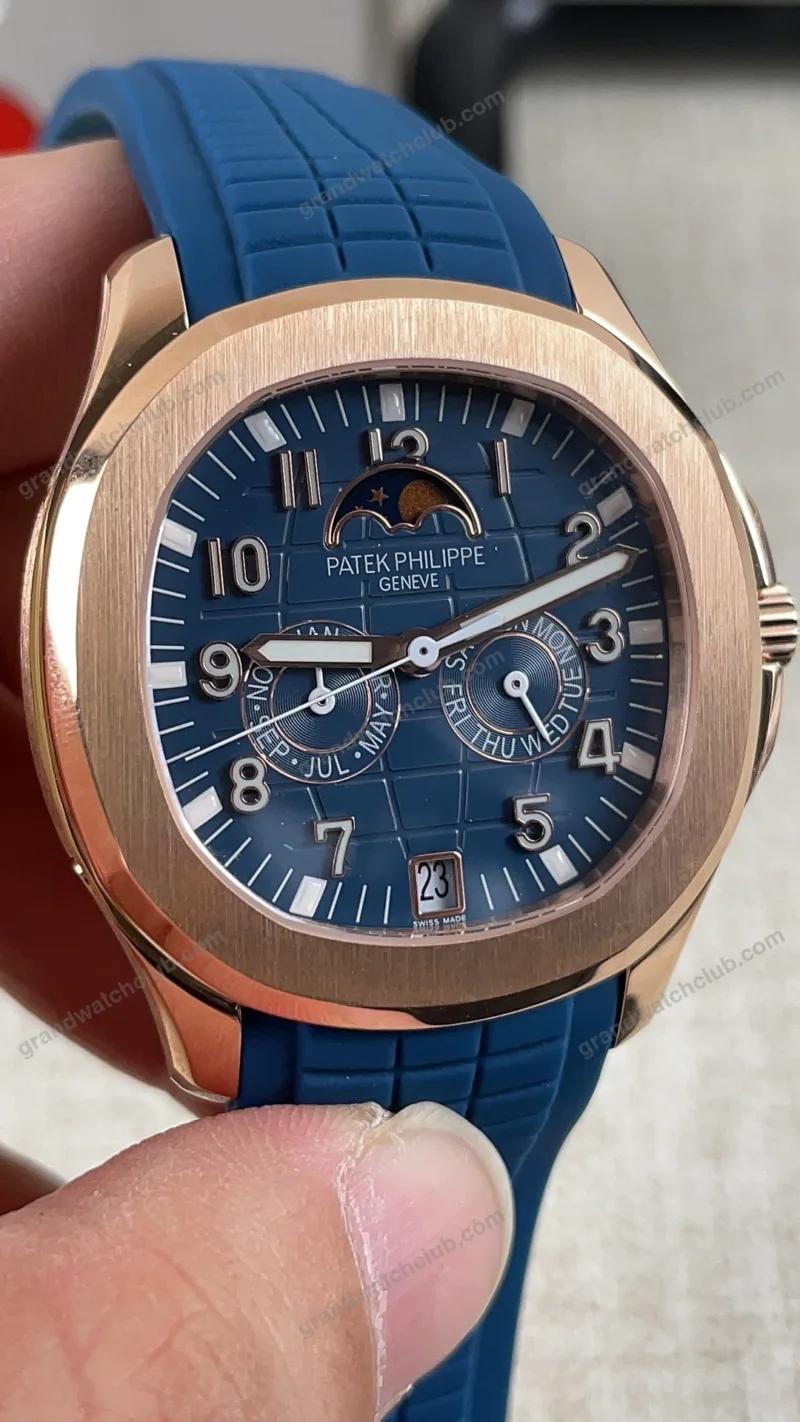 Super Clone Patek Philippe Aquanaut 5261A Moonphase Tifany Blue Rose 40mm
