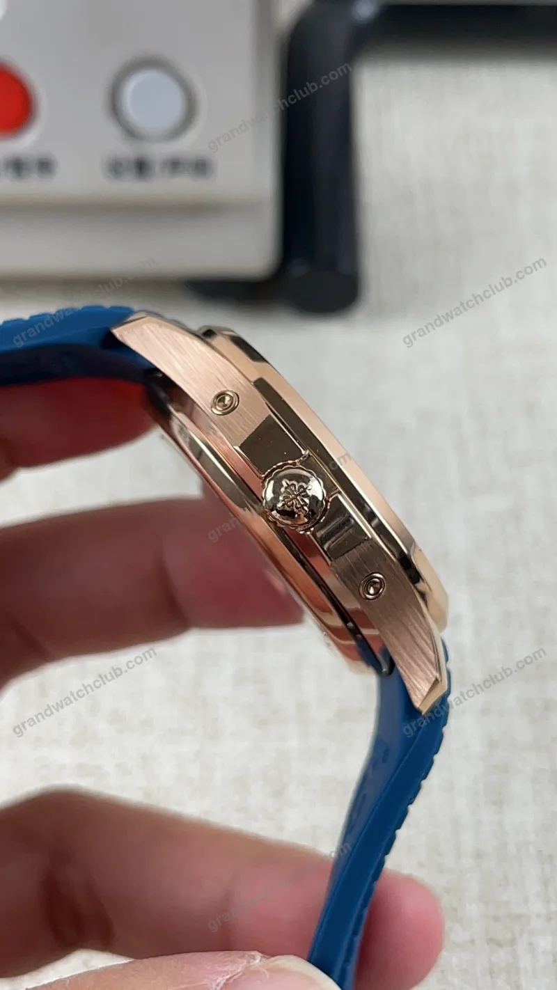 Super Clone Patek Philippe Aquanaut 5261R Moonphase Blue Rose 40mm