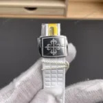 Super Clone Patek Philippe Aquanaut 5067A-025 35.6mm White Dial Diamond Bezel Moissanite Steel CustomizeVersion