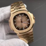 Super Clone Patek Philippe Nautilus 5711/1R-001 40mm שוקולד דיאל רוז זהב V3 Update