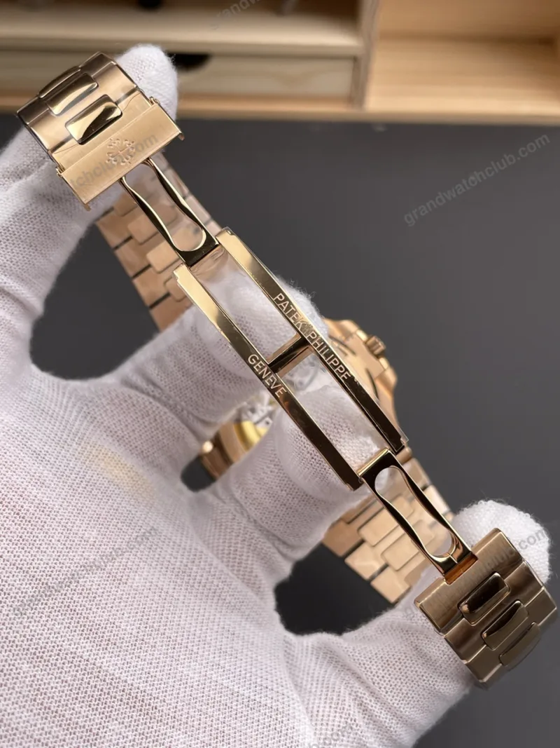 Super Clone Patek Philippe Nautilus 5711/1R-001 40mm שוקולד דיאל רוז זהב V3 Update