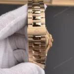 Super Clone Patek Philippe Nautilus 5711/1R-001 40mm שוקולד דיאל רוז זהב V3 Update