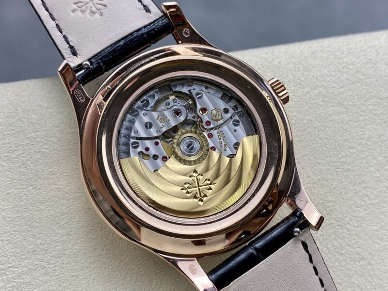 Super Clone Patek Philippe Complications 5205R-011 40mm Green Dial Rose Gold — side profile