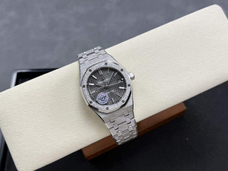 Super Clone Audemars Piguet Royal Oak Frosted-Gold 15454BC 37mm Gray Dial — view 11