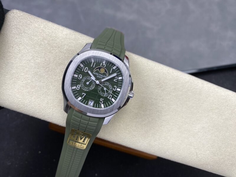 Super Clone Patek Philippe Aquanaut 5261A Moonphase Green 40mm — case and bezel