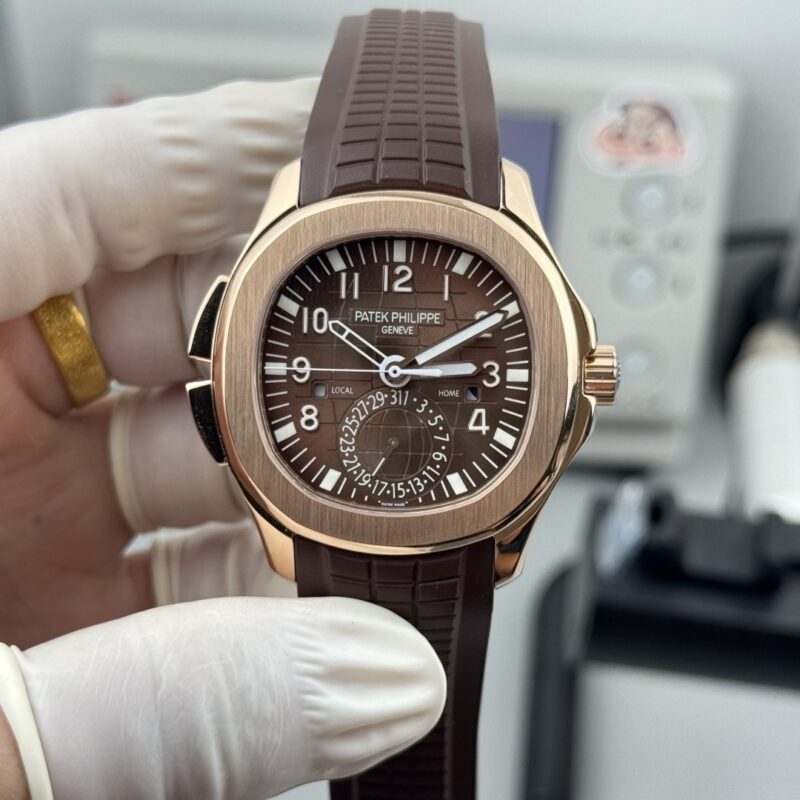 Super Clone Patek Philippe Aquanaut 5164R-001 Chocolate Embossed Arabic Aquanaut 40.8mm – — dial close-up