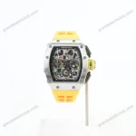 Swiss Super Clone Richard Mille RM 11-03 Titanium Strap de groc 44mm