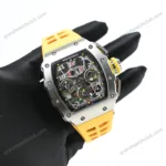 Swiss Super Clone Richard Mille RM 11-03 Titanium Strap de groc 44mm