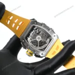 Swiss Super Clone Richard Mille RM 11-03 Titanium Strap de groc 44mm