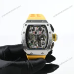 Swiss Super Clone Richard Mille RM 11-03 Titanium Strap de groc 44mm