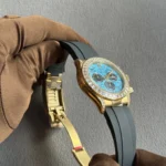 Rolex 126538TBR Yellow Gold Turquoise Stone Dial Diamond Bezel Oysterflex (2025) Super Clone