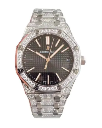 AP Royal Oak Black A110BL72 İced Out Super Clone