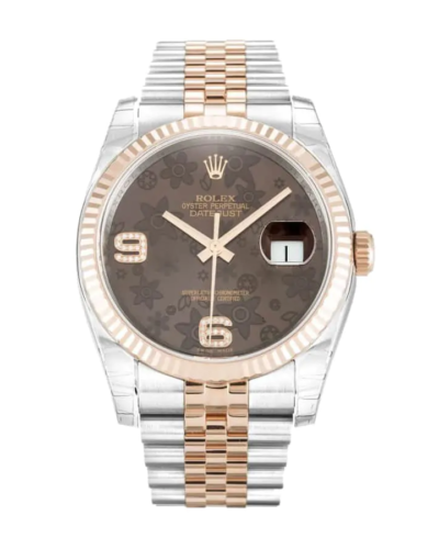 Rolex Datejust 116231-0105 Chocolate Floral Dial Super Clone