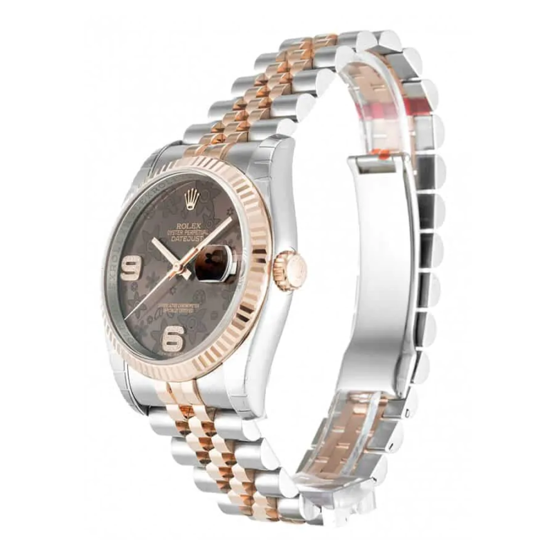 Rolex Datejust 116231-0105 Chocolate Floral Dial Super Clone