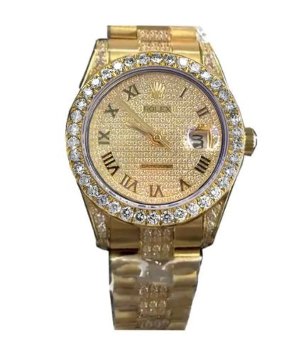 Rolex Datejust Yellow Gold Iced out 116623 Super Clone