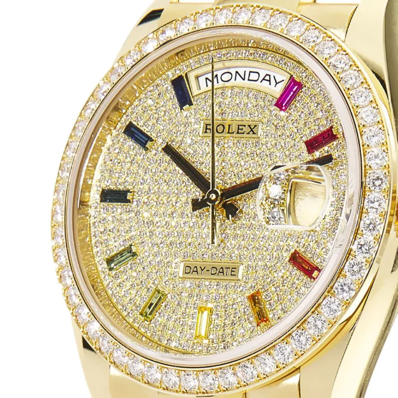 Rolex Day-Date 128348RBR-0030 Diamond Super Clone