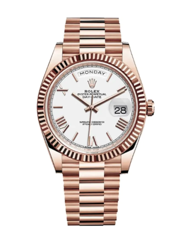 Rolex Day-Date 228235 Rose Gold White Dial Super Clone