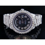 Rolex Day-Date II 218239 Black Iced Out Super Clone