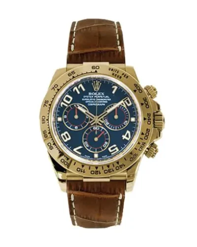 Rolex Daytona 116518 Yellow Gold Blue Super Clone