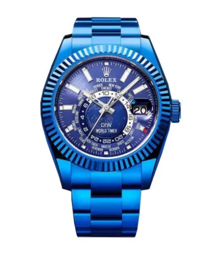 Rolex Sky-Dweller 326934 World Timer Blue DLC Super Clone