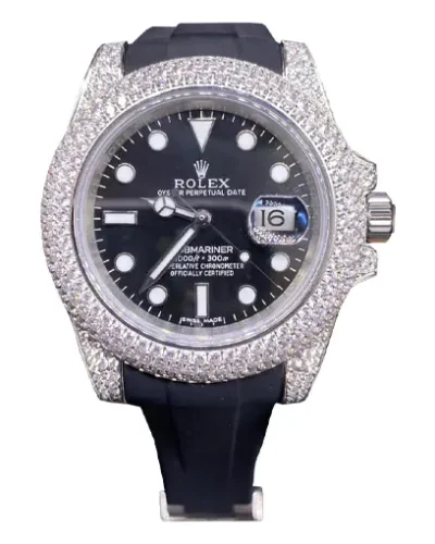 Rolex Submariner 116336 Flex Rubber Iced Out Super Clone