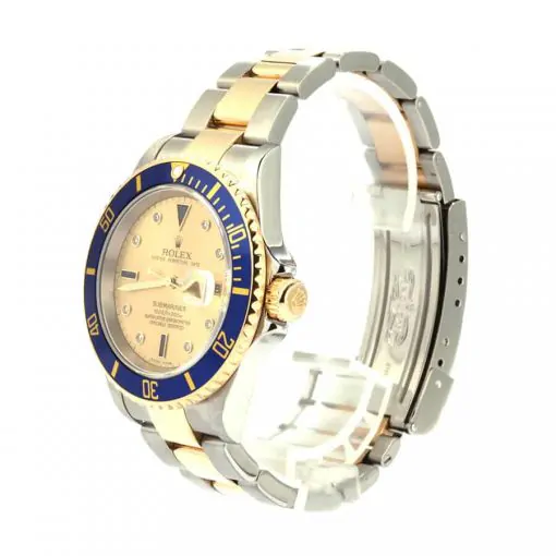 Rolex Submariner 16613 Serti Two Tone Diamond Super Clone