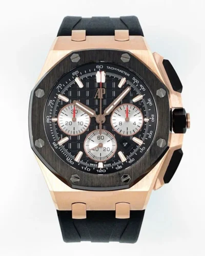 Super Clone Audemars Piguet Royal Oak Offshore Rose Gold 26420ST 42mm Black Dial