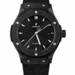 Super Clone Hublot Classic Fusion Black Magic Dial Hitam Tali Karet