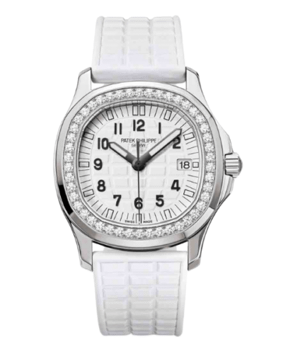 Super Clone Patek Philippe Aquanaut 5067A-025 35.6mm White Dial Diamond Bezel Moissanite Steel CustomizeVersion