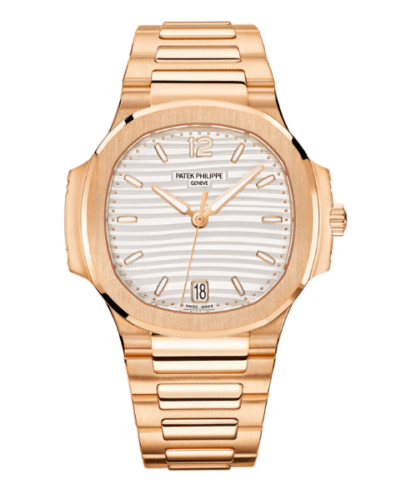 Super Clone Patek Philippe Nautilus 7118/1R-001 35.2mm White Dial Rose Gold