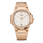 Super Clone Patek Philippe Nautilus 7118/1R-011 32.5mm Biele ciferník ružové zlato