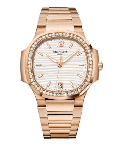 Super Clone Patek Philippe Nautilus 7118/1R-011 32.5mm White Dial Rose Gold