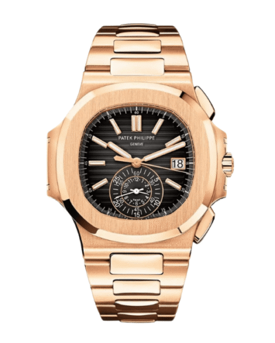 Super Clone Patek Philippe Nautilus Chronograph 5980/1R-001 40mm Black-Gray Dial Rose Gold